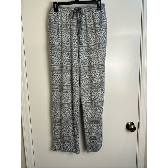 Cuddl Duds sz M soft pajama set - gray print - Picture 8 of 12